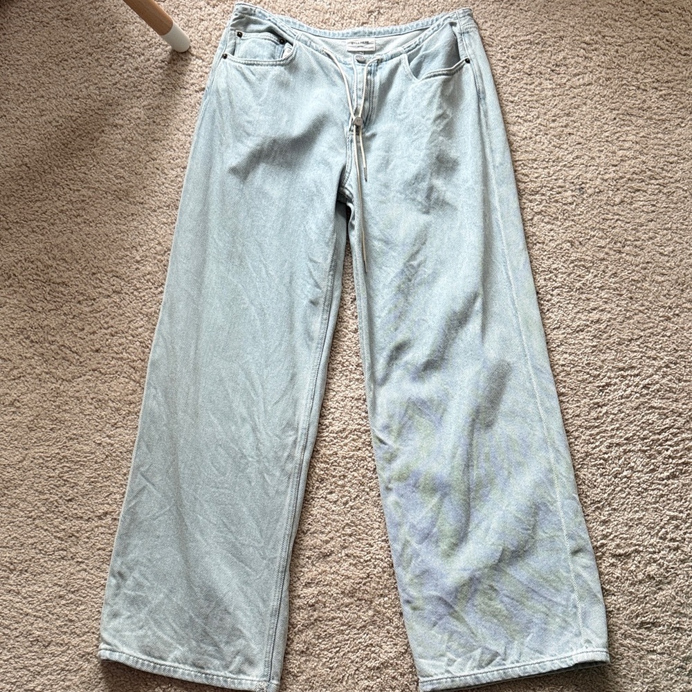 Still Here Cool Light Blue Wide Leg Jeans